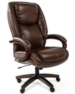 Кресло офисное 408 7030083 коричневое кожа PU Chairman