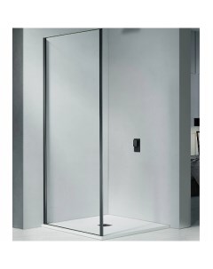 Душевая стенка Cofe SP 100 C B 100 КФ00020 профиль Черный стекло прозрачное Good door