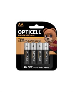 Батарейка алкалиновая Opticell Professional AA 4 шт Без бренда