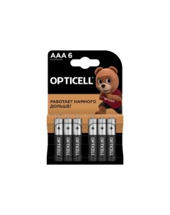 Батарейка алкалиновая Opticell Basic AAA 6 шт Без бренда