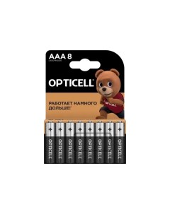 Батарейка алкалиновая Opticell Basic AAA 8 шт Без бренда