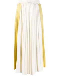 Moncler плиссированная юбка с контрастными вставками 44 желтый Moncler