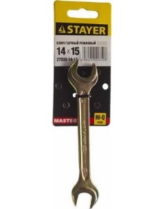 14 x 15 мм рожковый гаечный ключ 27038 14 15 Stayer