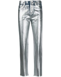 Pt05 укороченные джинсы с эффектом металлик Pt05