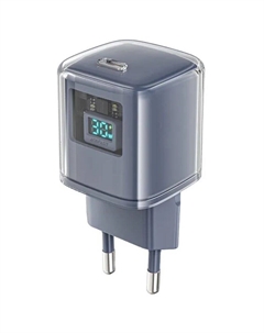 Сетевое зарядное устройство Acefast A53 Sparkling Series 30W GaN Type-C серый металлик