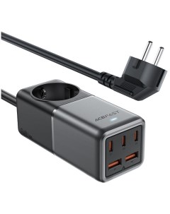Сетевое зарядное устройство Z2 PD75W GaN 3 x USB C 2 x USB A Charging Adapter Черный Acefast