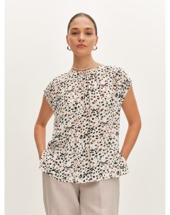 Блуза комбинированная с принтом Lalis