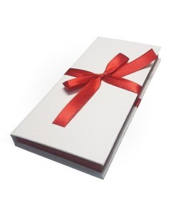Подарочная коробка для денег с бантом тиснение 17 2 х 8 3 х 1 6 см белый бордовый Рутаупак