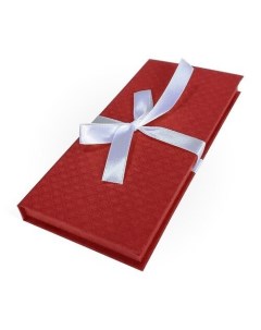 Подарочная коробка для денег с бантом тиснение 17 2 х 8 3 х 1 6 см красный Рутаупак