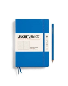 Блокнот Leuchtturm1917 Medium, A5, 125 листов, в точку, твердая обложка, небесный