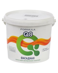 Краска воднодисперсионная акриловая фасадная матовая белая 6 5 кг Formula q8