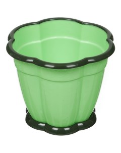 Горшок для цветов пластик 1 5 л 16х12 2 см зеленый Восторг М1218 Альтернатива