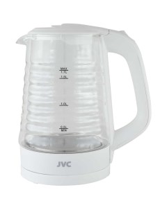 Чайник электрический JK KE1512 белый 1 7 л 2200 Вт скрытый нагревательный элемент стекло Jvc