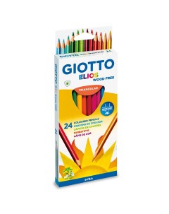 Набор карандашей цветных пластиковые Giotto Elios Tri 24 цв в картонной коробке Fila
