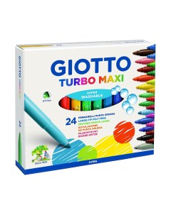 Набор фломастеров Giotto Turbo Max 24 цв в картоне Fila