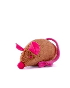 Игрушка для кошек мягкая Мышка плюшевая коричнево розовая Бельгия Duvo+
