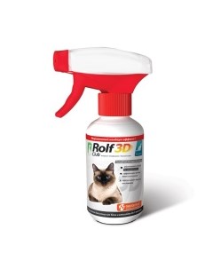ROLF CLUB 3D Спрей от блох клещей д кошек 200мл Экопром