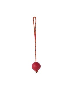 Игрушка для собак резиновая Мячик на верёвке красная D6см 30см Бельгия Duvo+