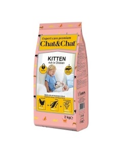 Kitten Chicken Корм сух курица д котят 2кг Chat&chat