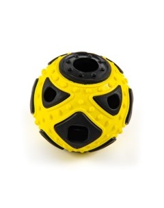 SkyRus Игрушка для собак резиновая Мяч для лакомств чёрно жёлтая 6 4x6 4x5 9см Skyrus игрушки для собак