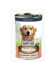 Natur Line Корм влаж телятина с рисом кус в фарше д собак 410г Happy dog