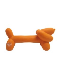 Игрушка для собак латексная Надувная такса оранжевая 18x5 5x8см Бельгия Duvo+