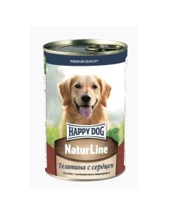 Natur Line Корм влаж телятина с сердцем кус в фарше д собак 410г Happy dog