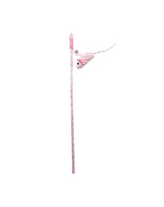 Игрушка для кошек дразнилка Удочка с верёвочной мышкой розовая 47x15x4см Бельгия Duvo+