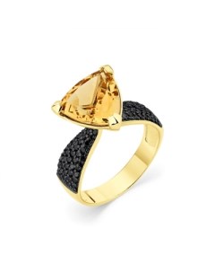 Кольцо с бериллом и бриллиантами из жёлтого золота Мастер бриллиант