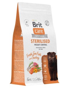 Корм сухой для кошек Care Cat Sterilised Weight Control морская рыба и индейка 1 5 кг Brit*