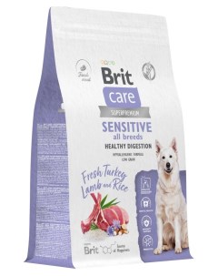 Корм сухой для собак Care Dog Adult Sensitive Healthy Digestion индейка ягненок рис 3 кг Brit*