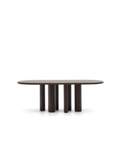 Mailen Овальный стол из ясеневого шпона с темной отделкой O 220 x 105 см La forma (ex julia grup)