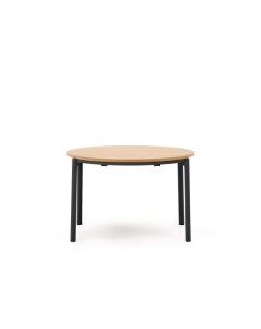 Montuiri раздвижной круглый стол из дубового шпона с черными ножками La forma (ex julia grup)