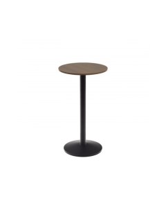 Esilda Круглый стол из меламина с ореховой отделкой и черной металлической ножкой O60x96 La forma (ex julia grup)