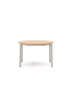 Montuiri раздвижной круглый стол из дубового шпона с серыми ножками La forma (ex julia grup)