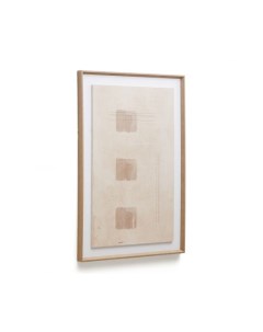Sormina Картина с 3 коричневыми квадратами 60 х 90 см La forma (ex julia grup)