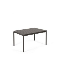 Раздвижной алюминиевый стол для улицы Zaltana с матовой черной отделкой 140 200 x 90 см La forma (ex julia grup)