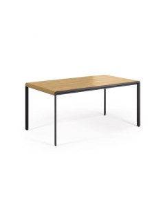 Раздвижной стол Nadyria с дубовым шпоном и стальными ножками160 200 x 90 см La forma (ex julia grup)