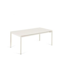 Раздвижной алюминиевый садовый стол Zaltana с матовой белой отделкой 180 240 x 100 см La forma (ex julia grup)