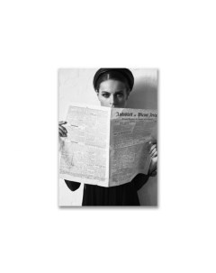 Картина на холсте Девушка с газетой Дом корлеоне