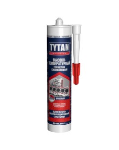 Герметик силиконовый Professional высокотемпературный 280мл красный арт 74614 Tytan