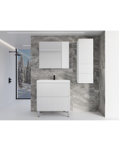 Мебель для ванной комнаты Стокгольм 80 см напольная белая Style line