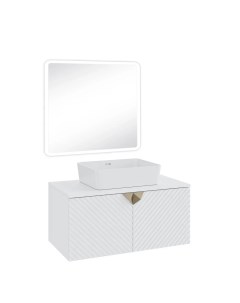 Мебель для ванной комнаты Андора 85 см белый матовый Runo