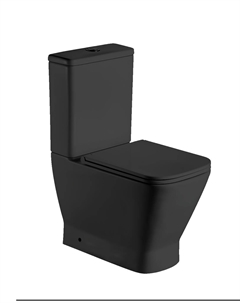 Унитаз напольный WW ROTBACH 001MT-BL безободковый, с сиденьем микролифт, черный матовый Weltwasser