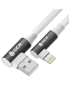 Кабель USB Lightning 8 pin MFi угловой угловой быстрая зарядка 2 4А 15 см белый Premium GCR 53917 Greenconnect