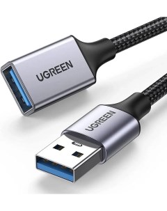Кабель USB 3 0 Am USB 3 0 Af экранированный 5 м черный US115 25285 Ugreen
