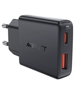 Сетевое зарядное устройство A69 30 Вт USB EU USB type C Quick Charge PD черный AF A69 BK Acefast