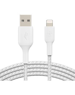 Кабель USB Lightning 8 pin 1 м белый CAA002BT1MWH Belkin