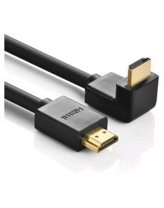 Кабель HDMI 19M HDMI 19M прямой правый угол v2 0 4K экранированный 2 м черный HD103 10173 Ugreen