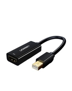 Кабель переходник адаптер Mini DisplayPort M HDMI 19F экранированный 18 см черный MD112 10461 Ugreen